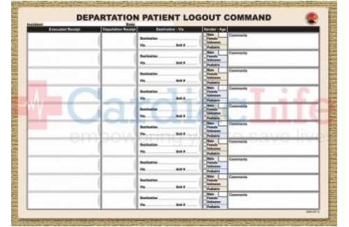 DMS-05710 Departation Logout Sheets 17 x 11.5 (Synthetic Paper, Pad of 25)
